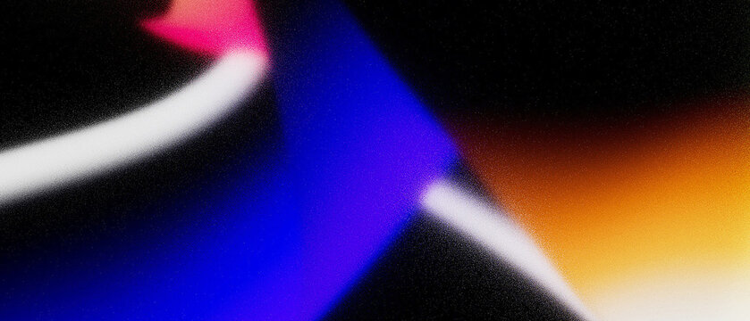 Dynamic Grainy Abstract Background with Glowing Blue and Orange Light Leaks