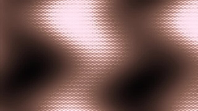Abstract Rose Gold Halftone Dots Motion Background Showing Soft Elegant Fluid Waves And Glowing Grid