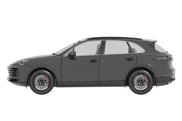 Naklejka premium car isolated on transparent background, 3d illustration, cg render