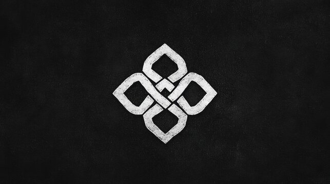 A white logo on a black background.