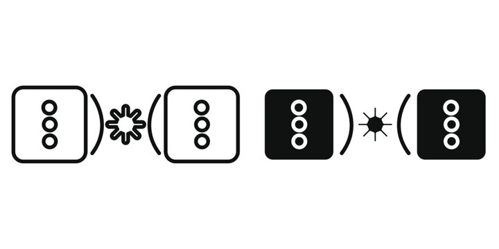 AI API Integration Icon Vector Illustration with Artificial Intelligence Spark and Data Connection Nodes Editable Stroke Symbol