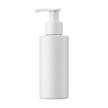 Blank white cosmetic lotion pump dispenser bottle mockup