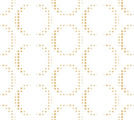 Elegant abstract background with golden dotted rings and crescents © Aiva
