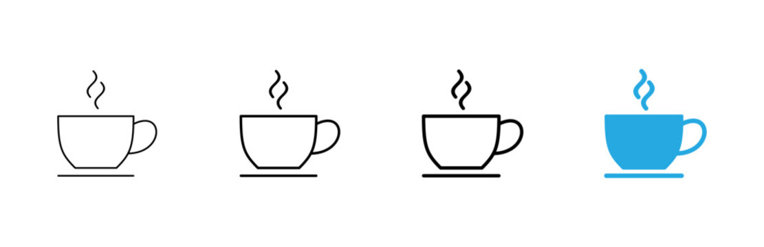 coffee cup icon vector. cup a coffee sign and symbol