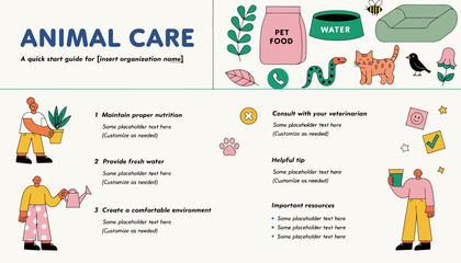 Fototapeta premium Animal care, pet nutrition, comfortable environment