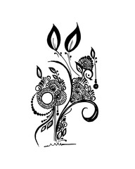 Obraz premium Botanical Floral Graphic Art Vector for Women T-Shirt Back Print 