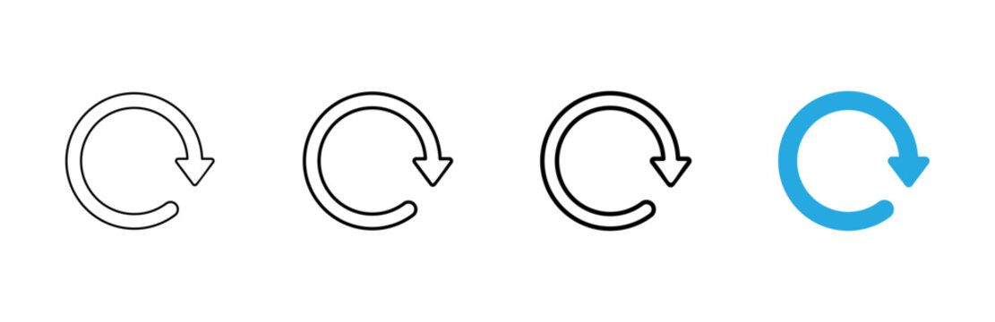 Refresh icon vector. Reload sign and symbol. Update icon.
