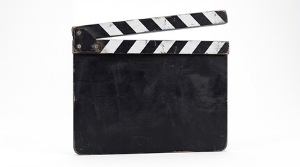 Naklejka premium Black movie clapper board for cinema and video production