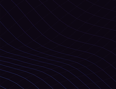 Dark abstract grid pattern with subtle blue luminous glowing lines
