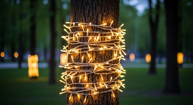 Tree illuminated fairy lights