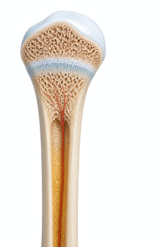 Pediatric long bone growth plate anatomy illustration