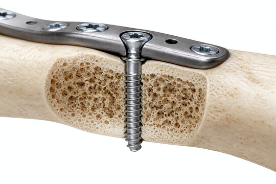 Orthopedic locking screw fixation plate through bone