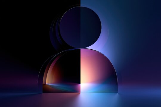 User profile icon background with premium 3D person symbol for account management, customer identity and digital services