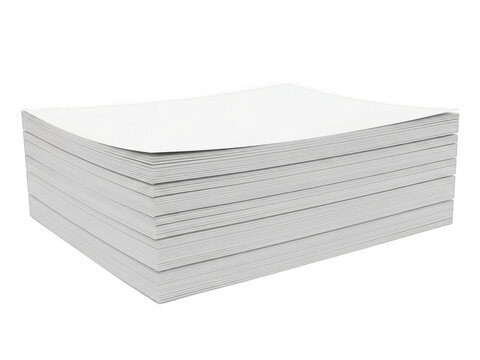 Stack of blank white paper sheets