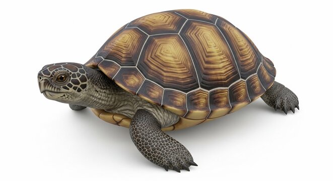 Turtle isolated white background