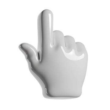 Realistic 3D Hand Cursor Pointer for Digital Interface Design