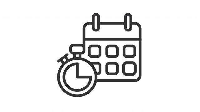 Calendar icons with bomb and timer for urgent deadline management