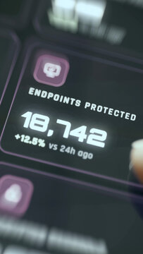 Protected endpoint count with daily increase