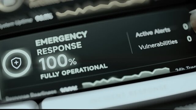 Emergency response dashboard reveals full operational readiness