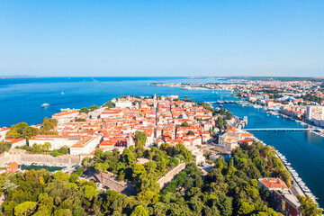 Naklejka premium Panoramic view of historic peninsula and City of Zadar in Dalmatia, Croatia