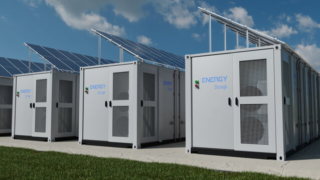 Energy Storage System .3D rendering.