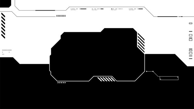 Abstract black and white retro futuristic and sci-fi background with cyberpunk style design