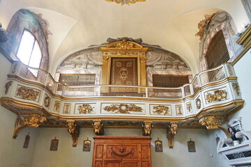 Interior of the church of the Montalve nuns at Villa La Quiete, Florence, Tuscany, Italy © sansa55