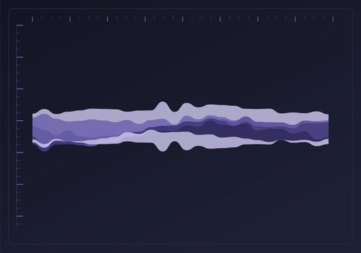 Streamgraph with stacked flowing bands on dark background