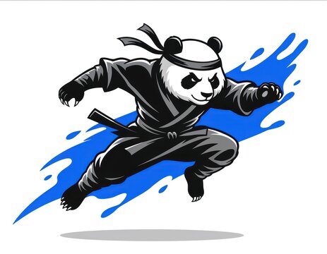 Ninja panda mascot