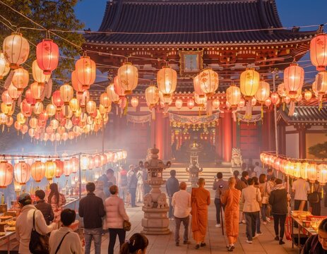 Buddhist temple festival