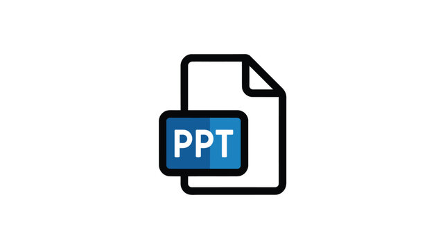 PowerPoint presentation file icon isolated on white background
