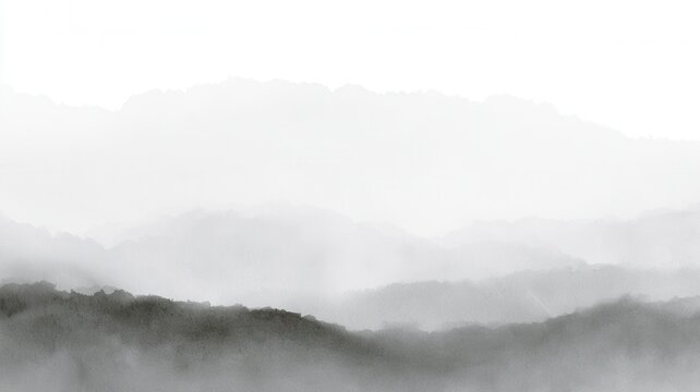 Soft grey watercolor wash painting creating abstract cloudy texture background white gradient with pastel