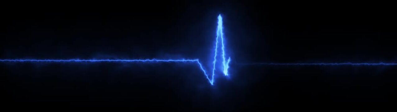 ECG monitor beating heart with a neon electrocardiogram overlay, featuring dynamic HUD elements and a gradient background
