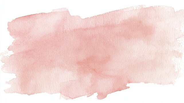 Gentle blush pink watercolor paint texture on white paper creating a artistic background design soft