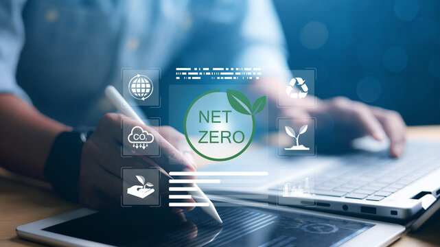 Digital technology to manage net zero goals, carbon reduction, sustainability, renewable energy, recycling,