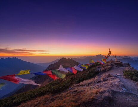 Mountain Ridge Prayer Flags