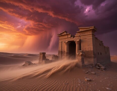 Desert temple ruins