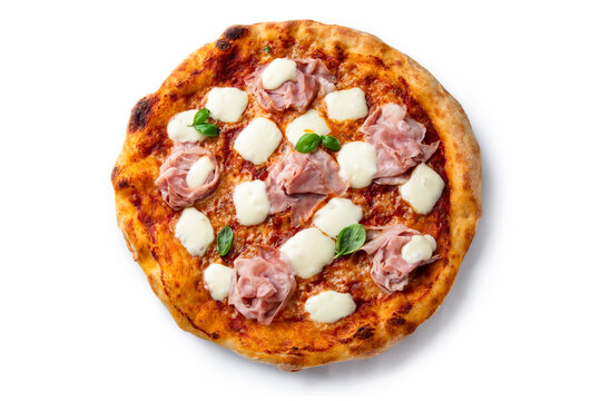 Pinsa romana con provola e prosciutto cotto, Cibo Italiano 