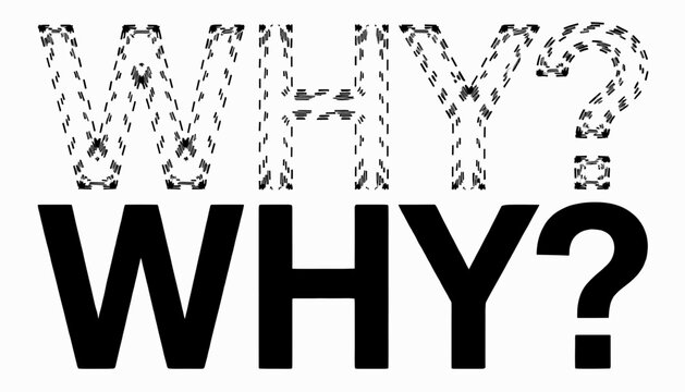 Bold Text Typography Question Graphic Design Concept