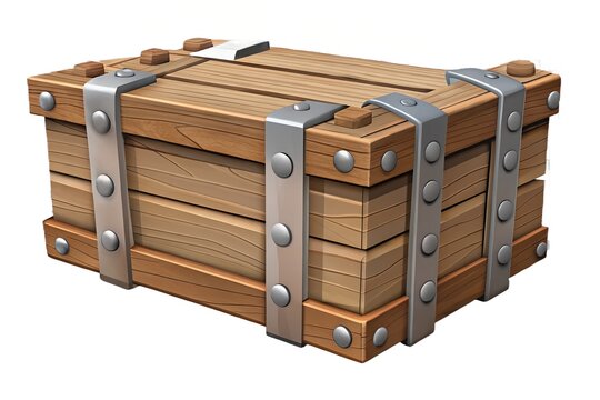 old wooden box isolated