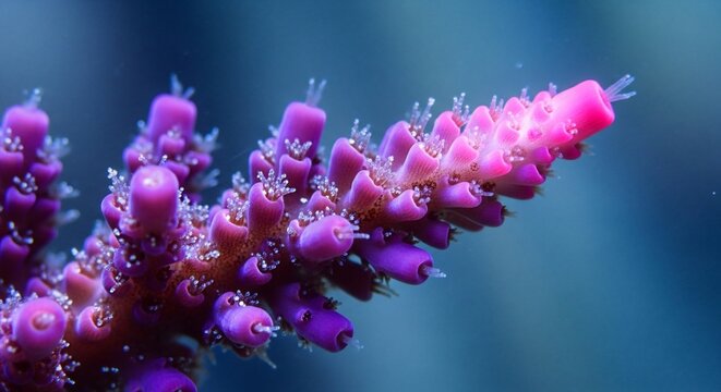 Vibrant coral reef close up