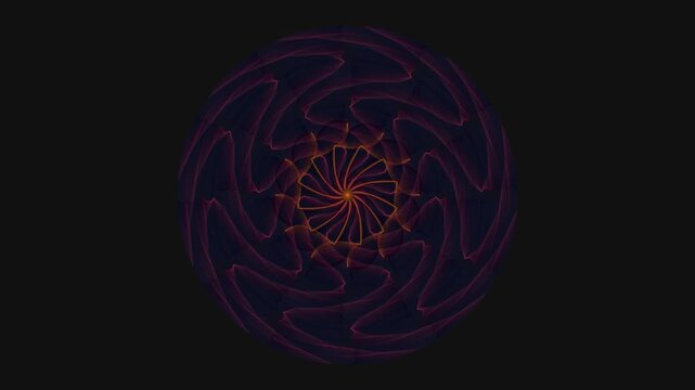 Abstract Geometric Mandala Seamless Loop with #ff0055 solid theme