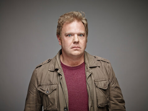 Portrait of staring man