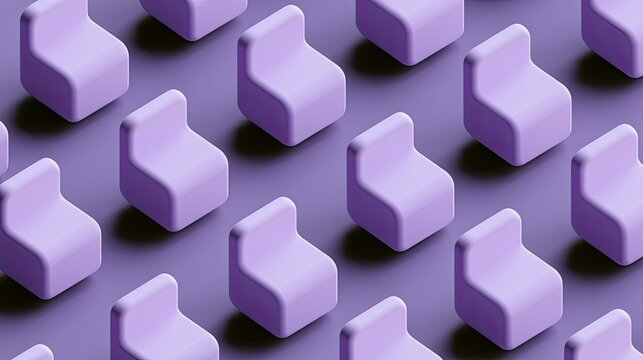 Repeating abstract pastel purple geometric shapes arranged in a grid