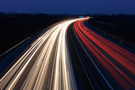 Europe, Germany, Bavaria, Munich, Rush hour at evening on highway