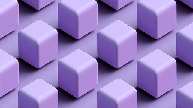 A repeating pattern of soft, rounded lavender cubes on a lavender background
