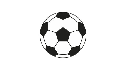 Fototapeta premium Vector illustration of classic black and white soccer ball isolated on white background
