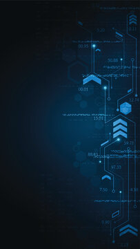 The concept of advanced technology leading to the future.