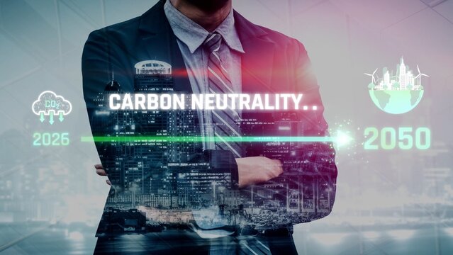 Carbon neutrality timeline illustrates carbon, neutrality, and reduction targets from 2024 to 2050 to support global sustainability and green initiatives Marrow