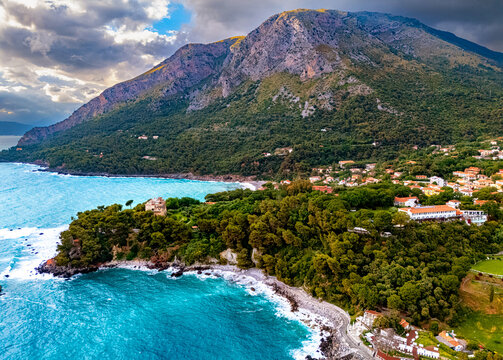 The coast near the town of Maratea, in the province of Potenza, Basilicata, Italy.
